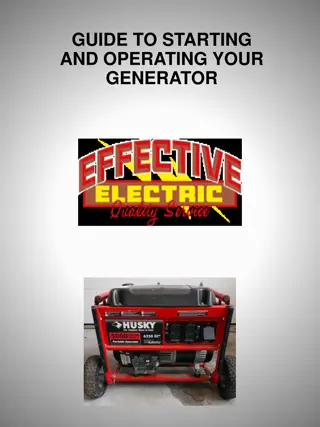 Generator Operation Guide