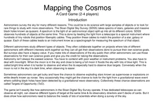 Mapping the Cosmos Card Game - Astronomers' Survey Adventure