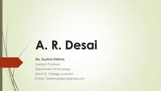 A.R. Desai - Contributions to Indian Nationalism