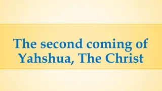 Second Coming of Yahshua, The Christ and Disciples' Question in Mat. 24:3 Explained