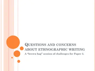 Overcoming Challenges in Ethnographic Writing