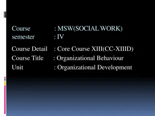 Organizational Development Overview