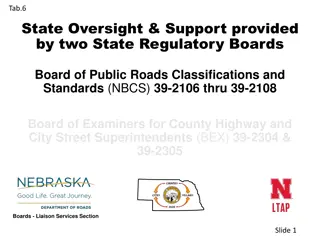 State Oversight and Support by Regulatory Boards