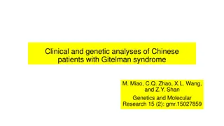 Clinical and Genetic Analyses of Chinese Patients with Gitelman Syndrome