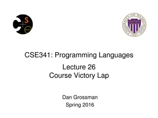 Spring 2016 CSE341 Programming Languages