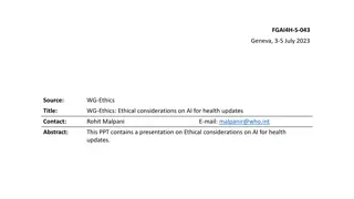 Ethical Considerations on AI for Health Updates