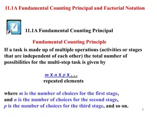 Fundamental Counting Principles and Factorials