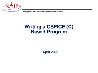 Writing a CSPICE (C) Program for Navigation and Information Facility