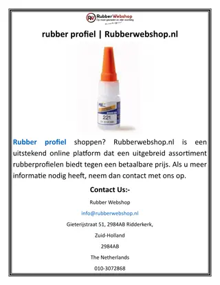 rubber profiel  Rubberwebshop.nl