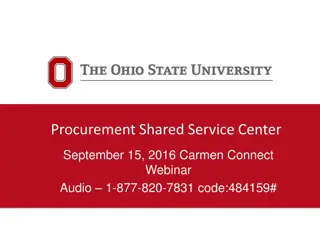 OSU Procurement Shared Service Center Updates