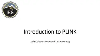 Introduction to PLINK Coding