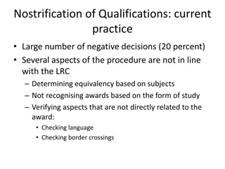 Advancing Qualifications Recognition Practices