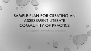 Creating an Assessment Literate Community of Practice