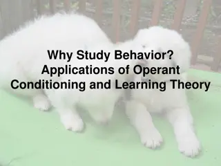 Applications of Operant Conditioning and Behavior Analysis