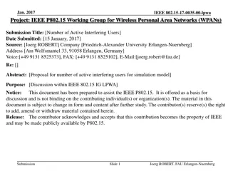 IEEE WPANs: Active Interfering Users Proposal