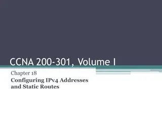 Configuring IPv4 Addresses and Static Routes in CCNA 200-301