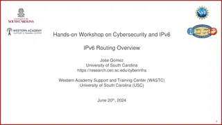IPv6 Routing Overview & Static Routing Workshop