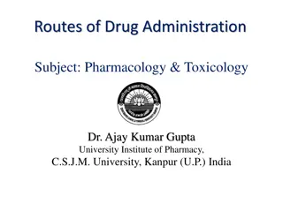 Drug Administration Routes in Pharmacology
