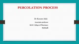 Percolation Processes in Drug Extraction