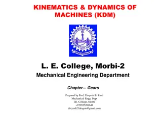 Gears and Cycloids in Kinematics and Dynamics of Machines