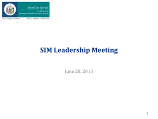 Maine State Innovation Model Leadership Meeting Insights