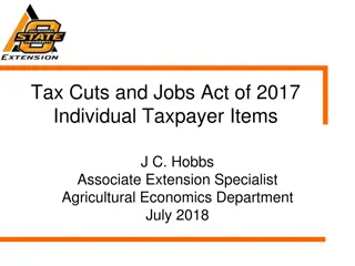 Tax Cuts and Jobs Act 2017 Summary