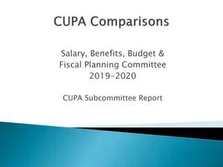 CUPA Subcommittee Report on Salary & Benefits Analysis
