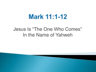 Jesus Comes in the Name of Yahweh
