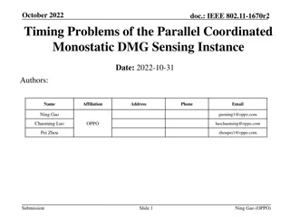 Timing Problems in Coordinated Monostatic DMG Sensing