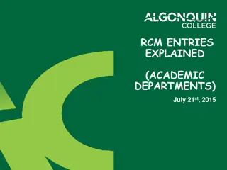 RCM Entries Explained: Academic Departments Overview