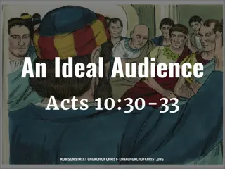 Acts 10:30-33 - An Ideal Audience Study