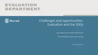 Evaluation and the SDGs: Challenges and Opportunities