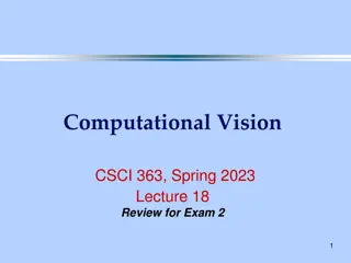 Computational Vision Lecture Review