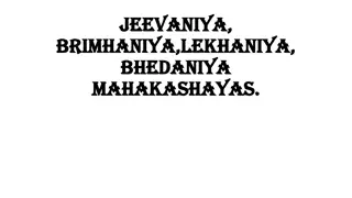 Ayurvedic Concepts: Jeevaniya and Brimhaniya