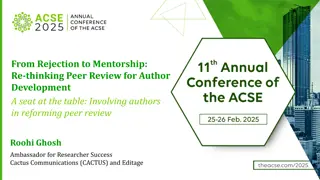 Overcoming Peer Review Challenges: Transforming to a Mentorship Model