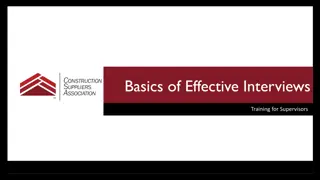 Effective Interview Training for Supervisors