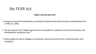 Federal Employee Anti-discrimination and Retaliation Act Overview