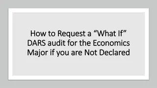 How to Request a What-If DARS Audit for Economics Major
