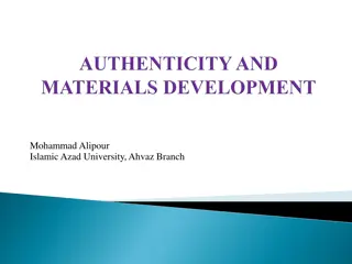 Authentic Materials in Language Teaching