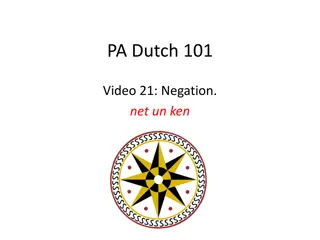 Pennsylvania Dutch Negation Tips