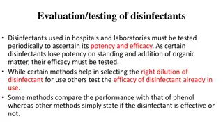 Evaluation Methods of Disinfectants in Hospitals and Laboratories