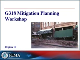 Mitigation Planning Workshop Region 10 Overview