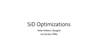 SiD Optimizations and Collaborative Efforts