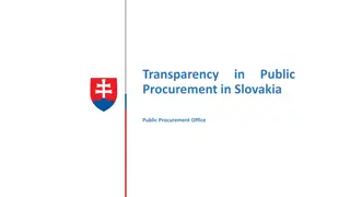 Transparency in Public Procurement in Slovakia