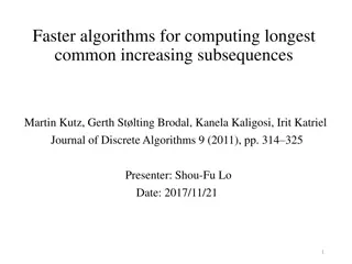 Algorithms for Computing Longest Common Subsequences