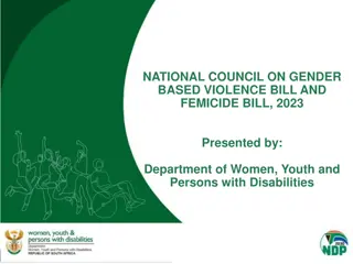 National Council on Gender-Based Violence and Femicide Bill, 2023 Overview