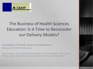 Reconsidering Health Sciences Education Delivery Models