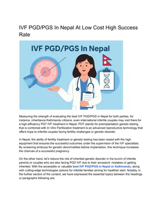 IVF PGD/PGS In Nepal At Low Cost High Success Rate