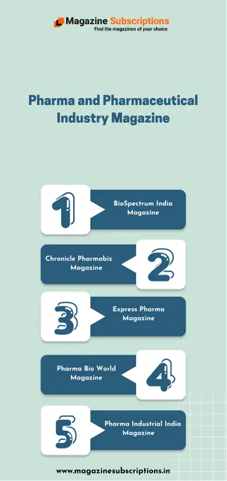 Pharma and Pharmaceutical Industry Magazine
