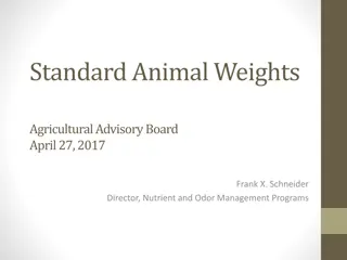 Animal Weights in Agricultural Nutrient Management Program